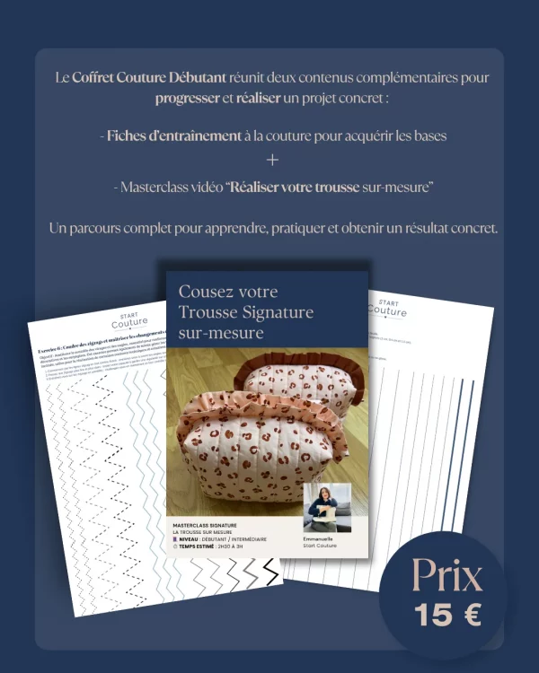 visuel-fiche-produit2 Coffret couture débutant comprenant des fiches d’entraînement et une masterclass pour réaliser une trousse sur-mesure