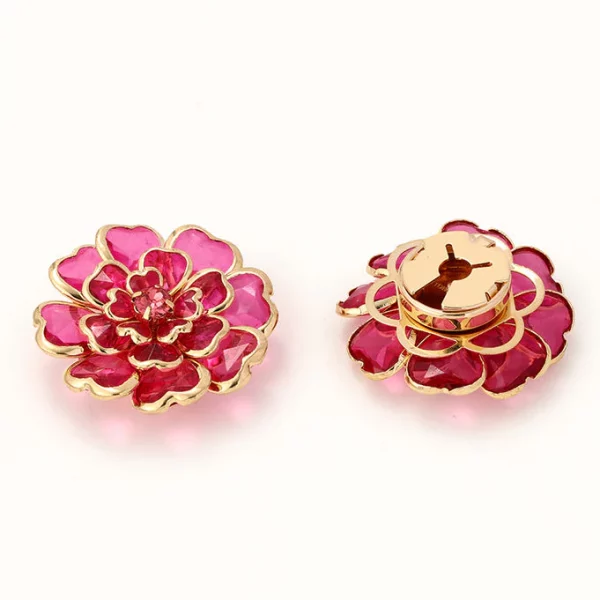 Cache-boutons camélia – lot de 2